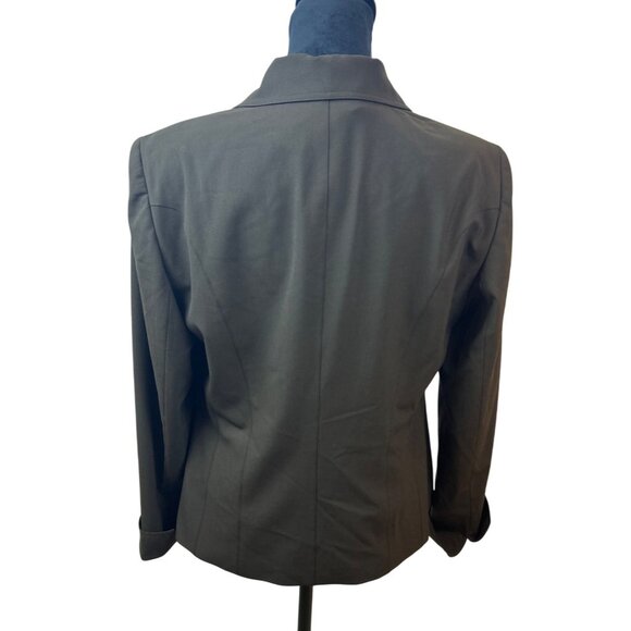 NWT Lafayette 148 New York Women Espresso Brown Wool Two-Button Blazer Jacket 10 - Picture 11 of 16